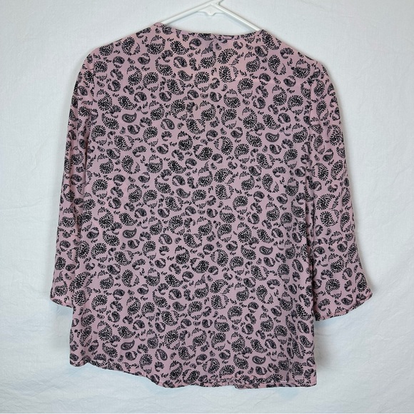 Roz and Ali Pink Patterned Blouse with Mid Length Sleeves - Picture 6 of 8